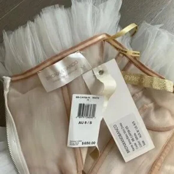 NWT Bronx and Banco ANNA White Mini sz 4 Dress Tulle Rhinestone Small NEW Bridal - Picture 9 of 11